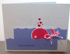 A simple get well card using Oh, Whale.   