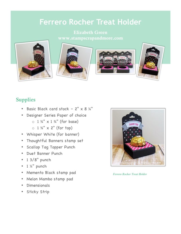 Ferrero Rocher Treat Box Tutorial - Stamp Scrap and More