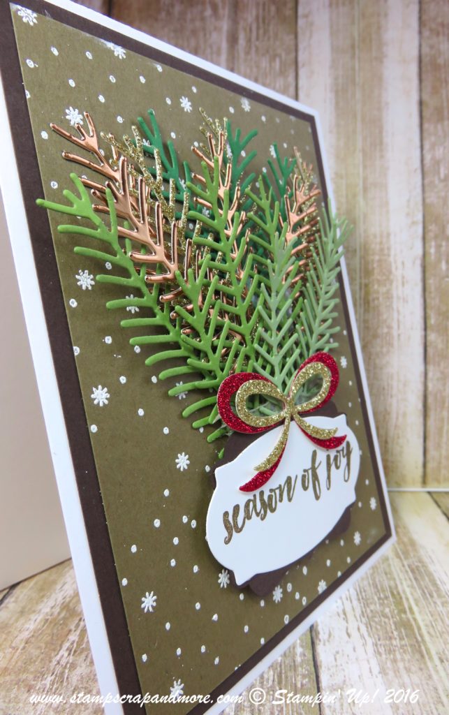 Pretty Pines Thinlits, Stampin' Up!, Christmas Card