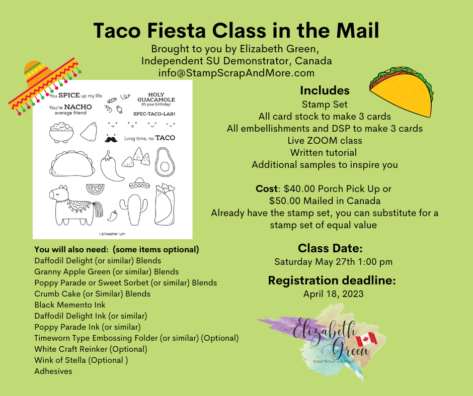 Taco Fiesta Class in the Mail